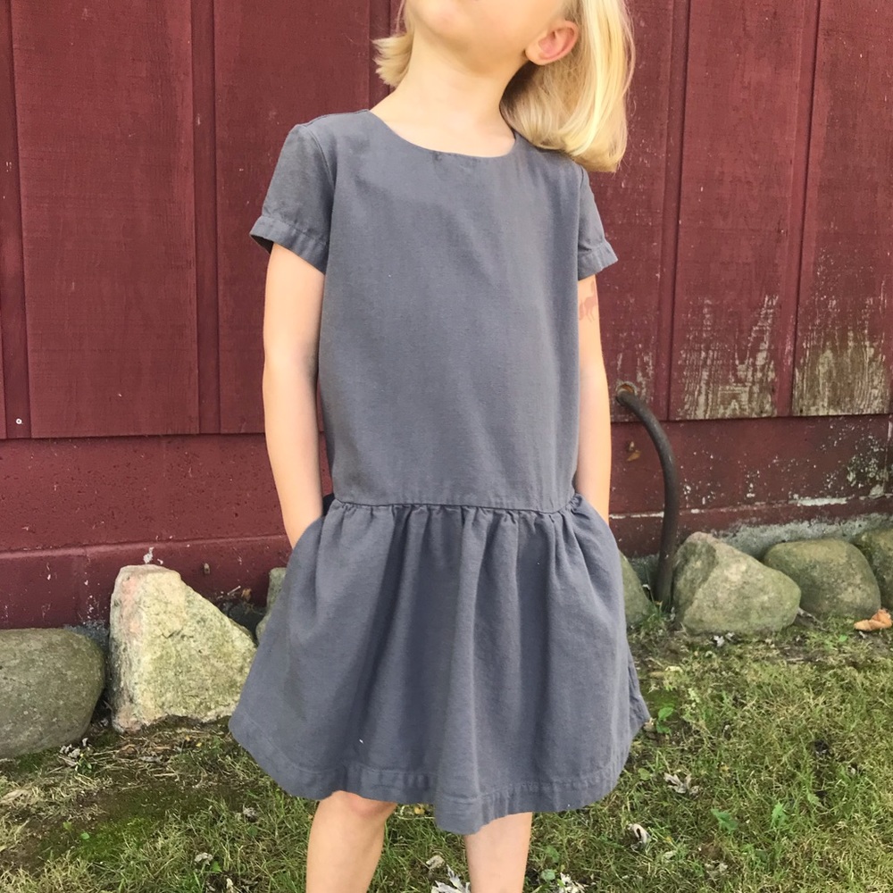 Grey Primary Drop Waist Dress